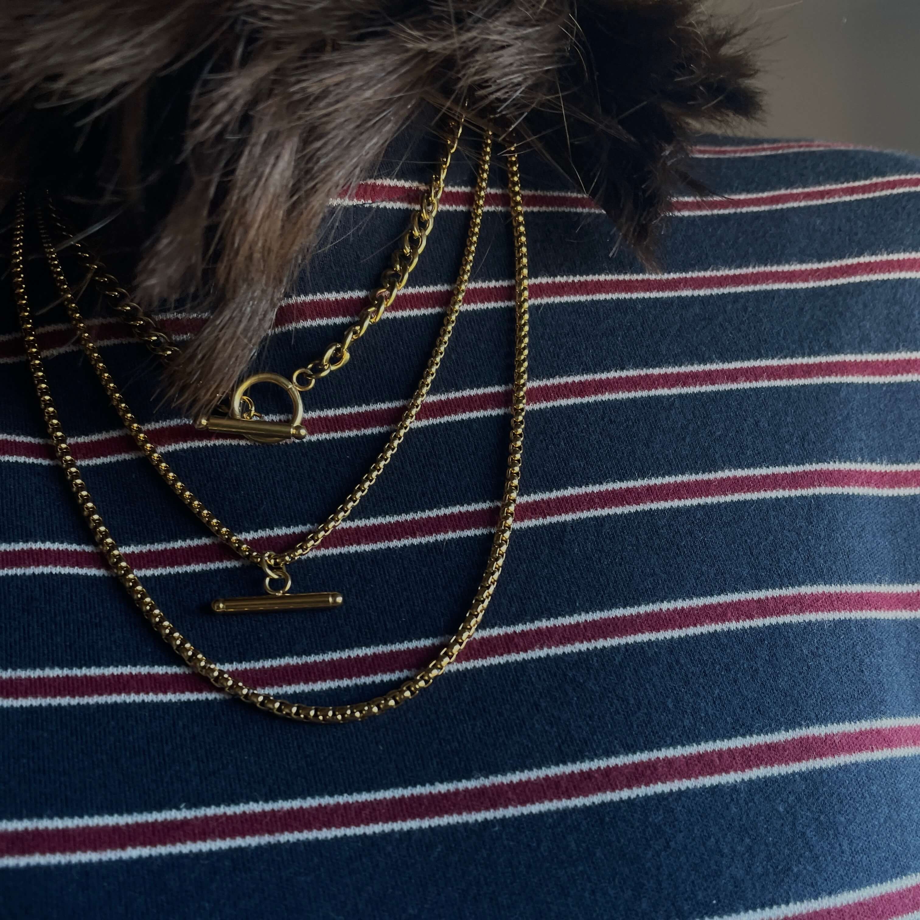 סט שרשראות גורמט זהב