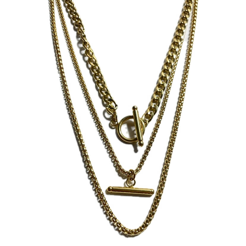 סט שרשראות גורמט זהב