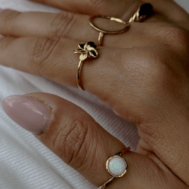 טבעת פרח זהב - SAPIRZ Jewelry