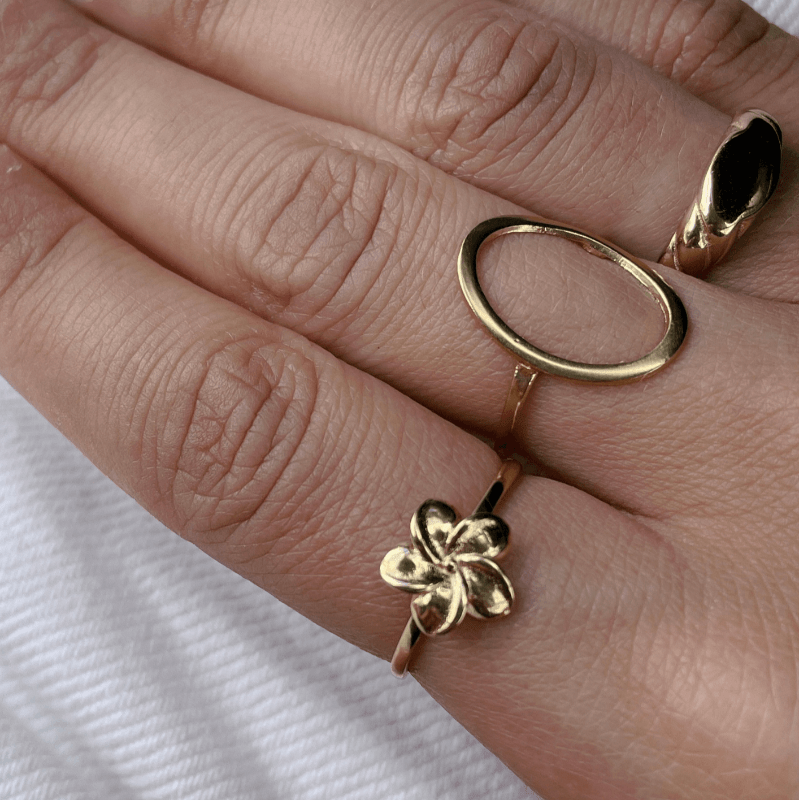 טבעת עיגול חלול זהב - SAPIRZ Jewelry