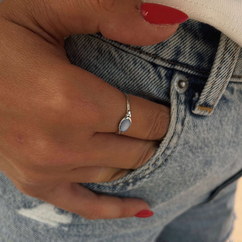 טבעת מריל תכלת - SAPIRZ Jewelry