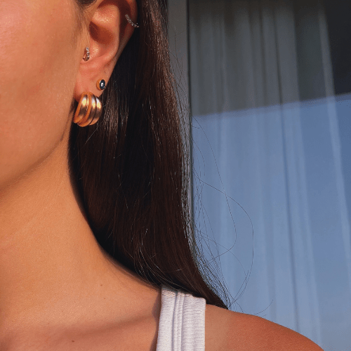 עגילי לולה זהב - SAPIRZ Jewelry