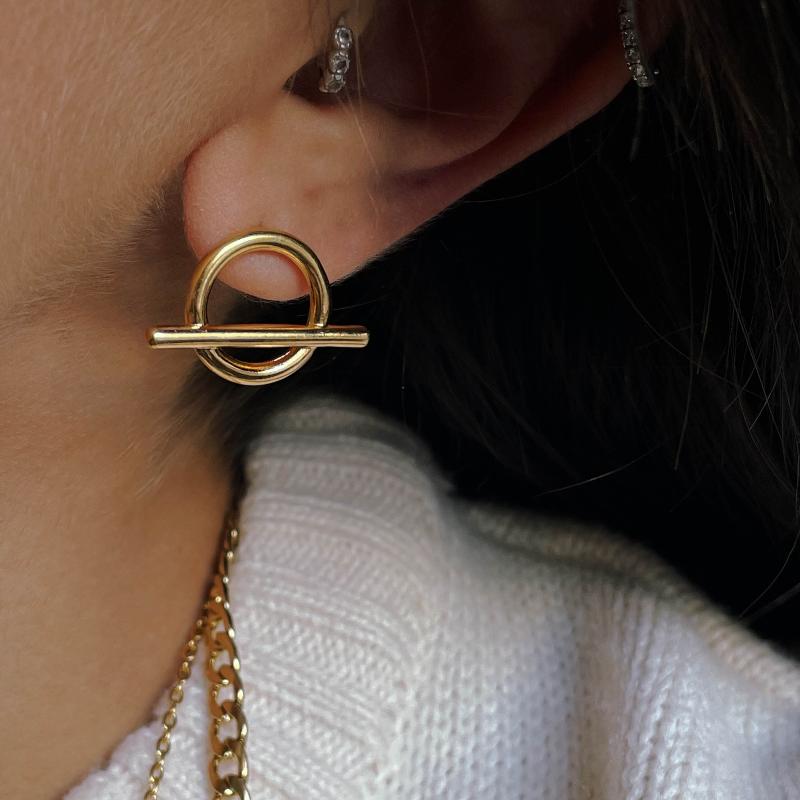 עגילי מאלי זהב - SAPIRZ Jewelry