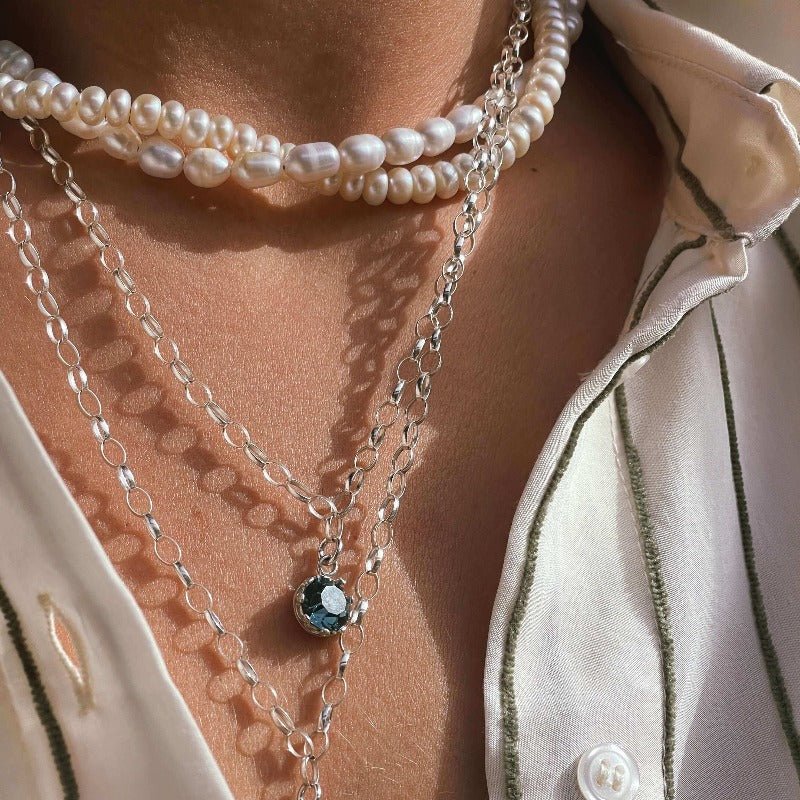 שרשרת פנינים כפולה - SAPIRZ Jewelry