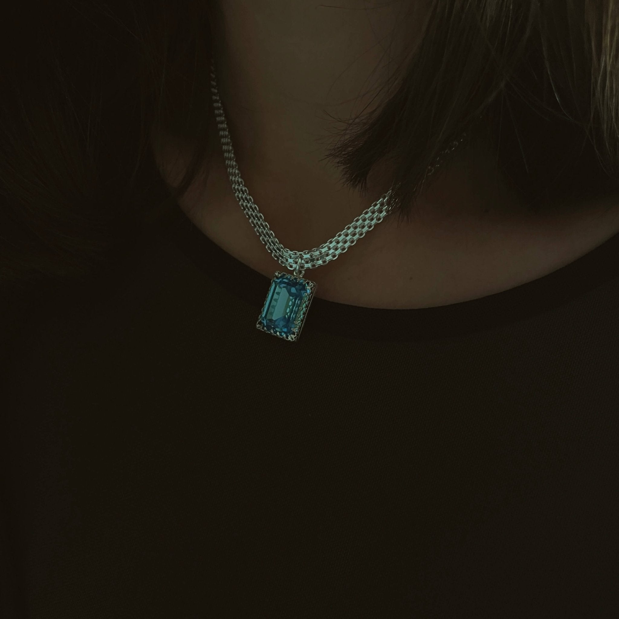 שרשרת פרום אקווה מרין - SAPIRZ Jewelry