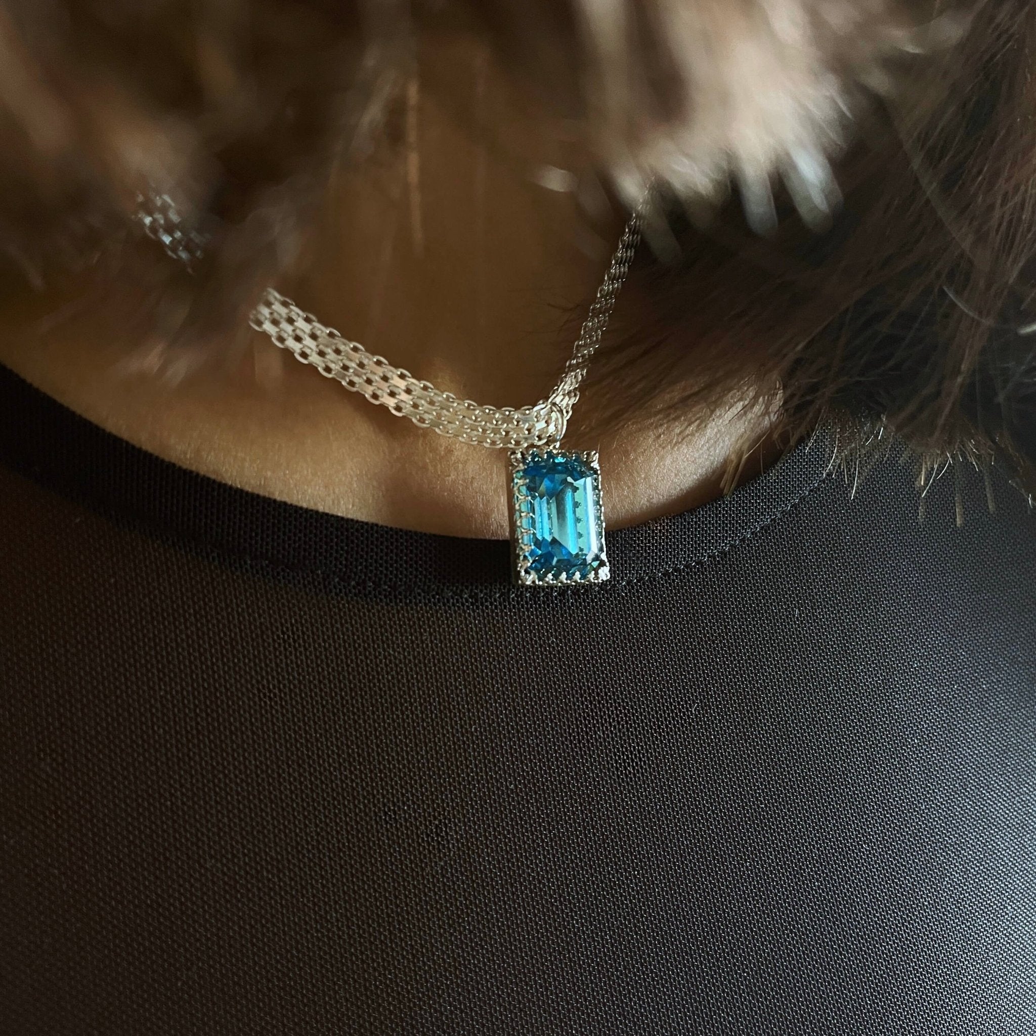 שרשרת פרום אקווה מרין - SAPIRZ Jewelry