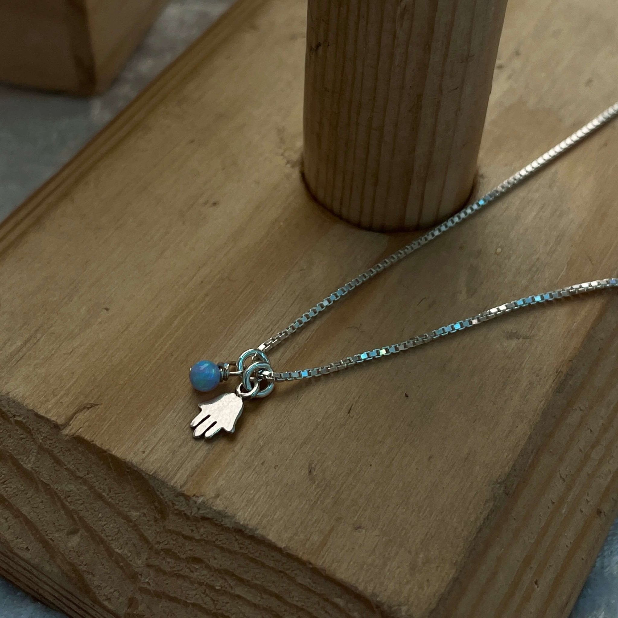 שרשרת חמסה אופל טורקיז - SAPIRZ Jewelry