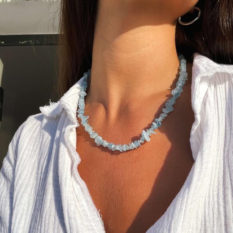 שרשרת חרוזים אקווה מרין - SAPIRZ Jewelry
