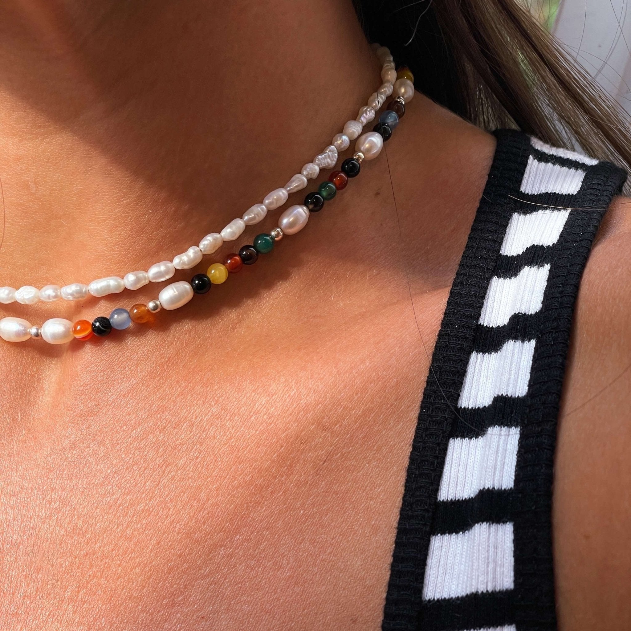 שרשרת חרוזים צבעונית - SAPIRZ Jewelry