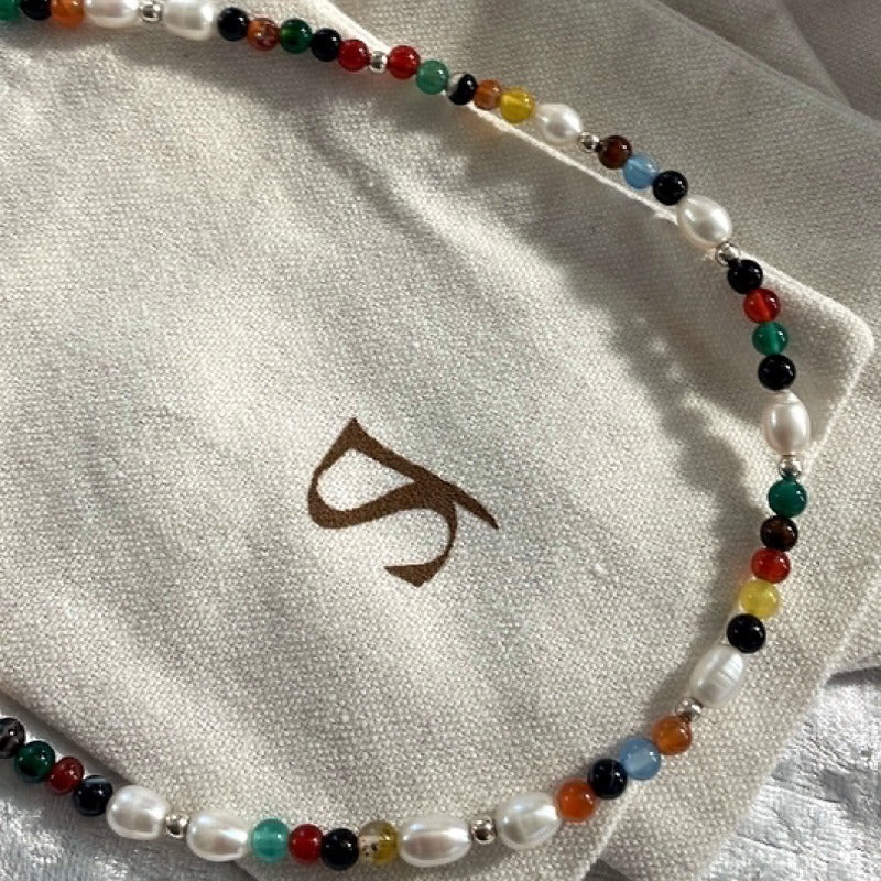 שרשרת חרוזים צבעונית - SAPIRZ Jewelry