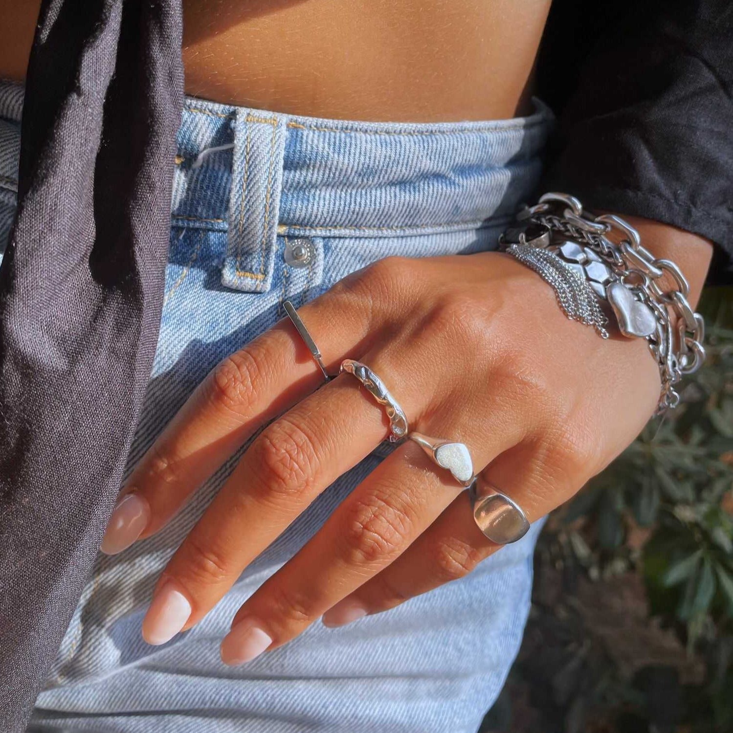טבעת פס כסף - SAPIRZ Jewelry