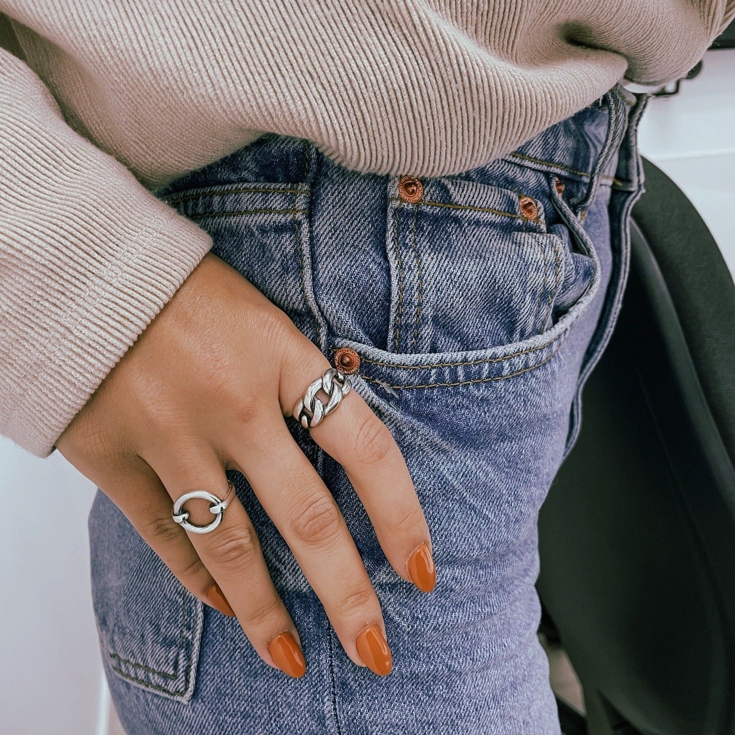 טבעת עיגול חלול - SAPIRZ Jewelry