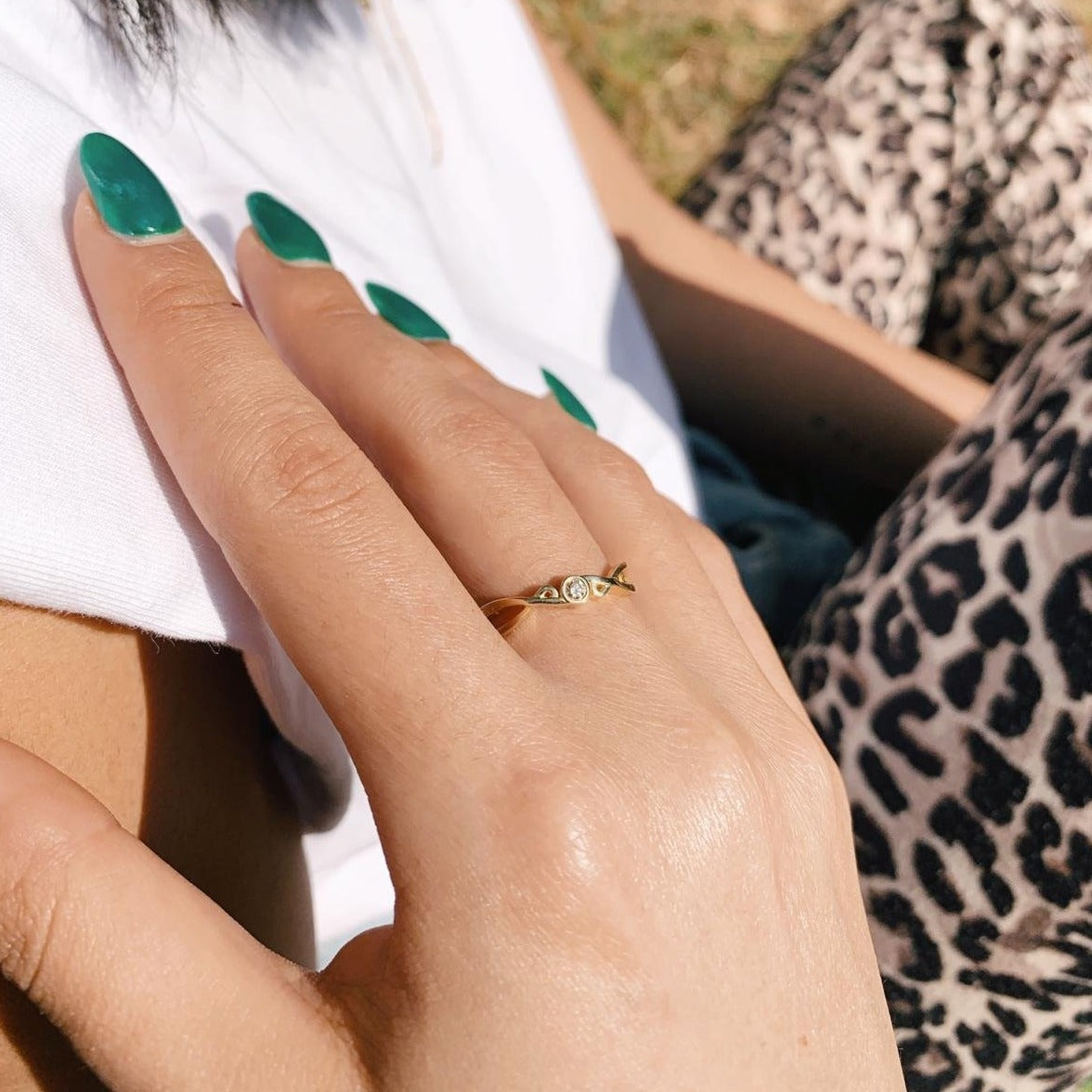טבעת יהלום זהב וינטג׳ - SAPIRZ Jewelry