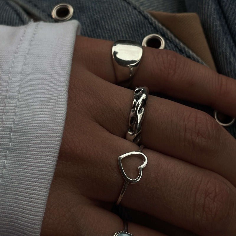 טבעת לב חלולה - SAPIRZ Jewelry