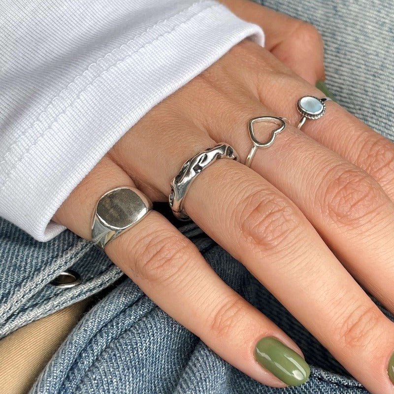 טבעת לב חלולה - SAPIRZ Jewelry