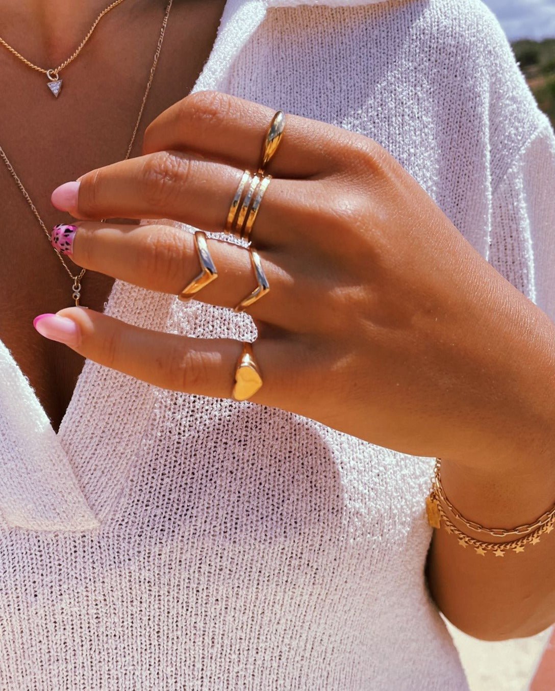 טבעת חותם לב גולד - SAPIRZ Jewelry