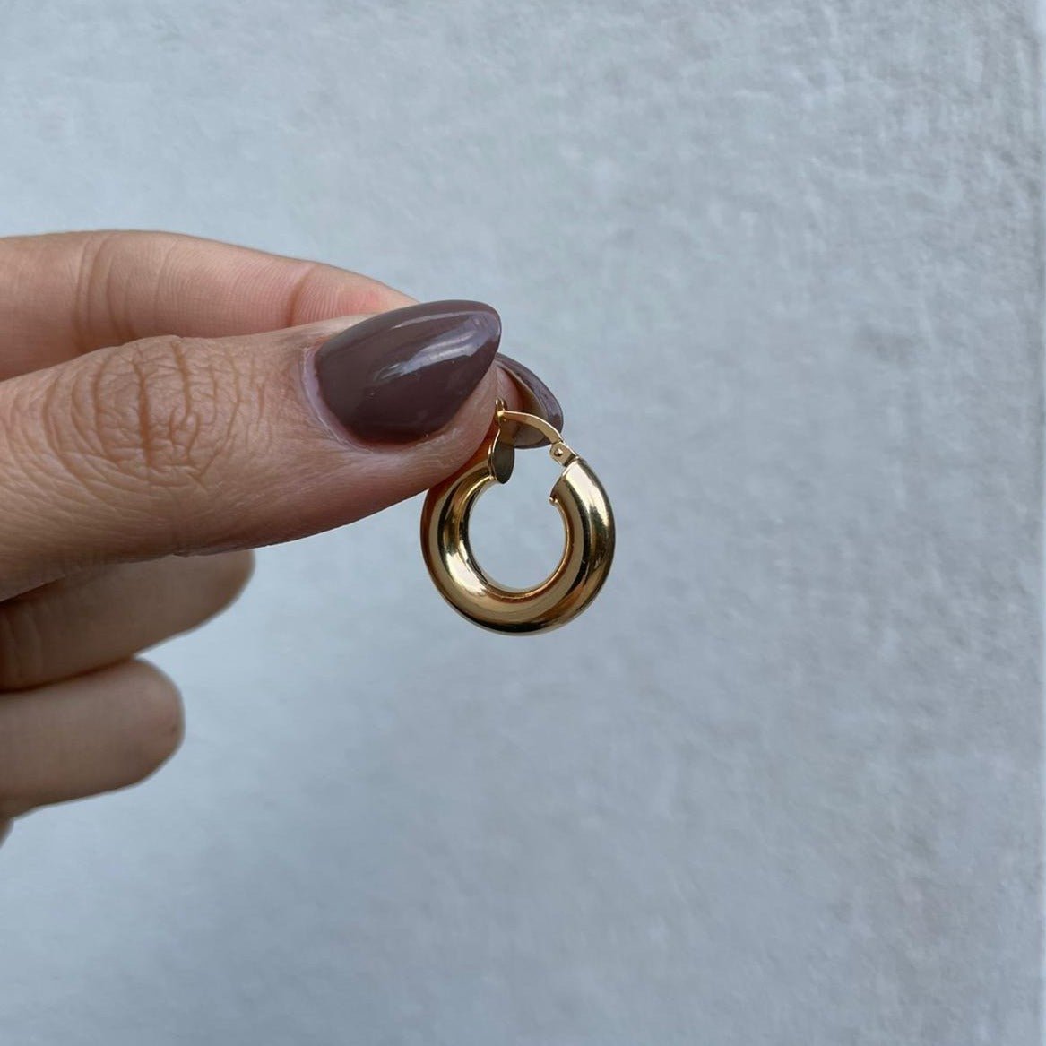 עגילי חישוק זהב - SAPIRZ Jewelry