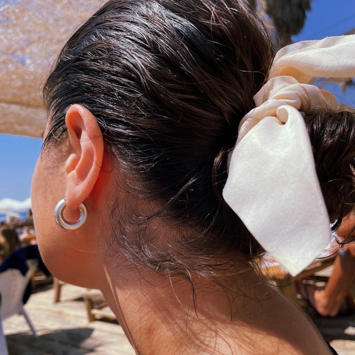 עגילי כסף חישוק - SAPIRZ Jewelry