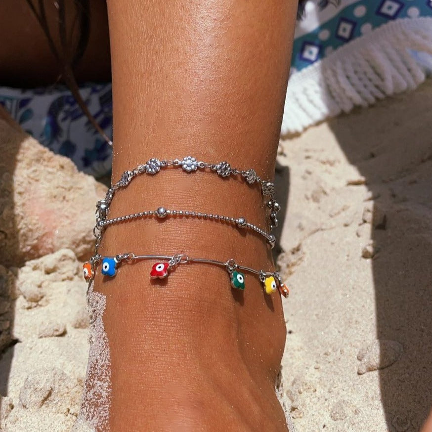 צמיד flowers לרגל - SAPIRZ Jewelry