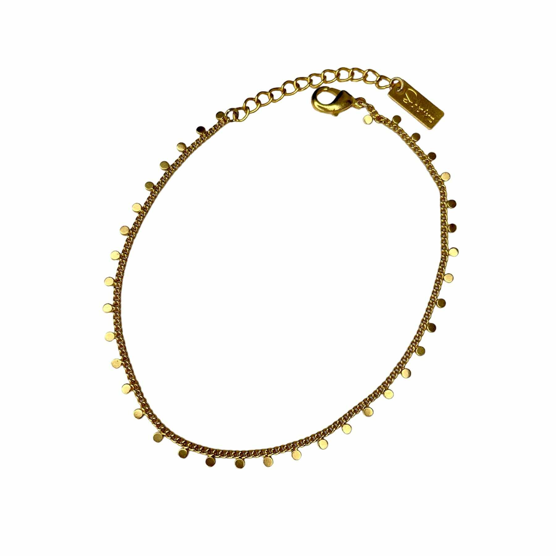 צמיד עיגולים זהב לרגל - SAPIRZ Jewelry