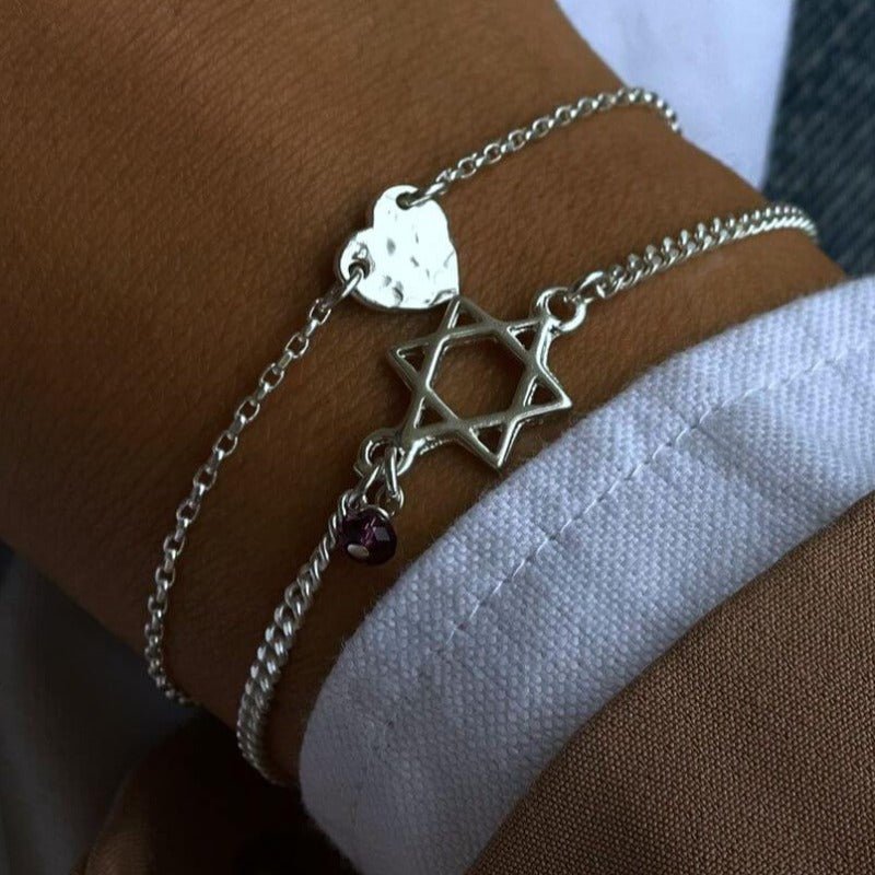 צמיד לב מרוקע - SAPIRZ Jewelry