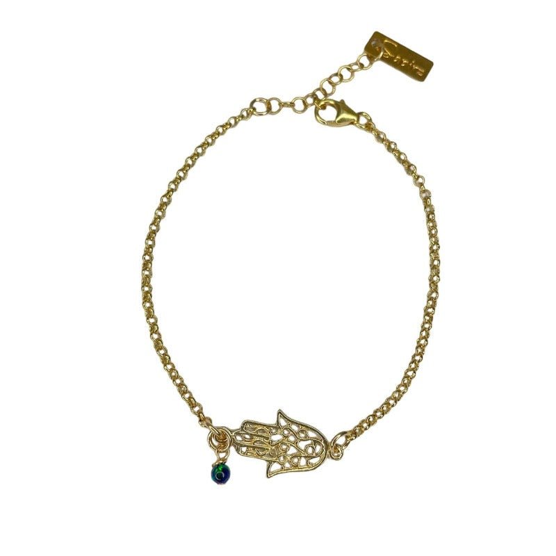 צמיד חמסה זהב גרין - SAPIRZ Jewelry