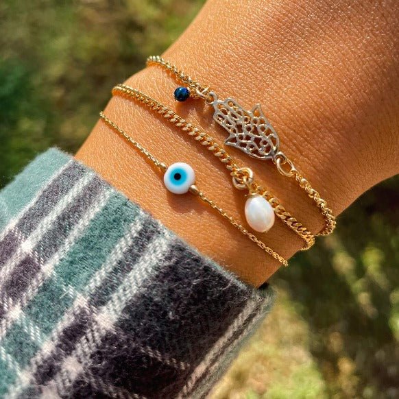 צמיד חמסה זהב גרין - SAPIRZ Jewelry