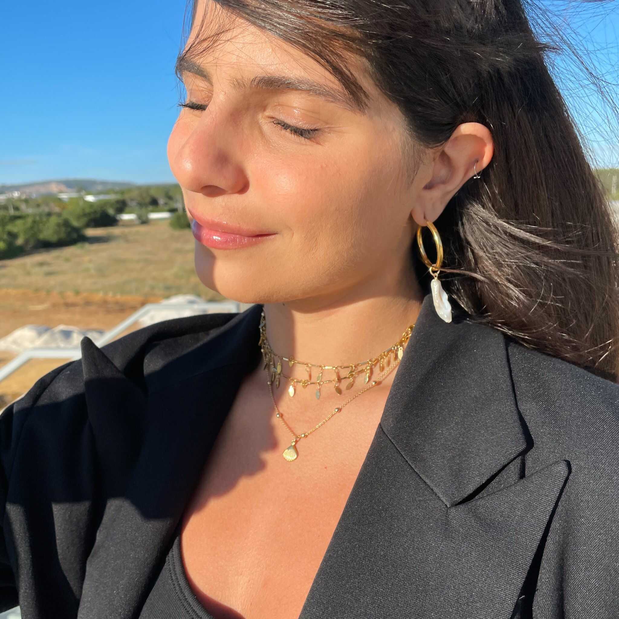 שרשרת צדף זהב - SAPIRZ Jewelry