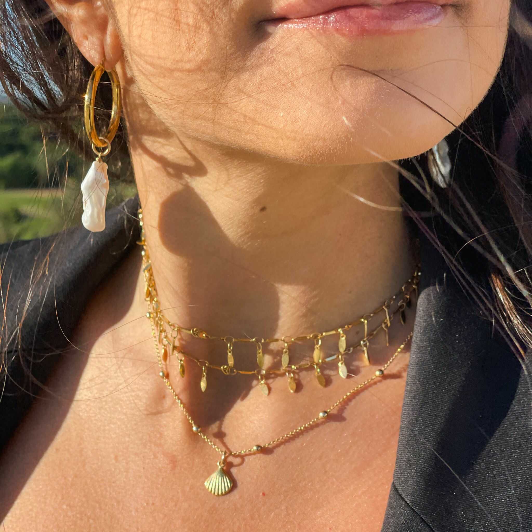 שרשרת צדף זהב - SAPIRZ Jewelry