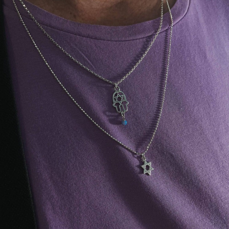 שרשרת דיסקית מגן דוד - SAPIRZ Jewelry