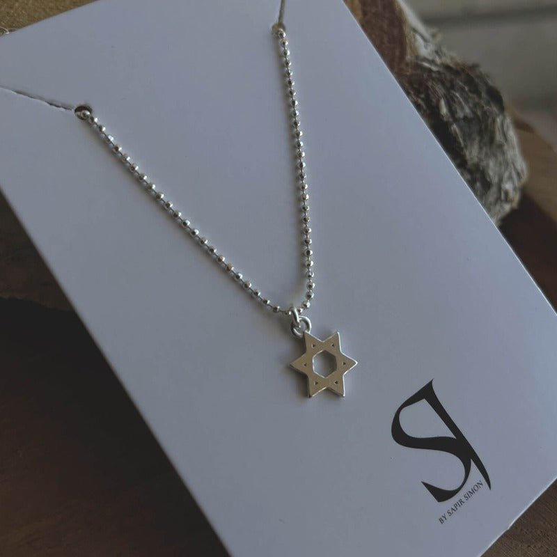שרשרת דיסקית מגן דוד - SAPIRZ Jewelry