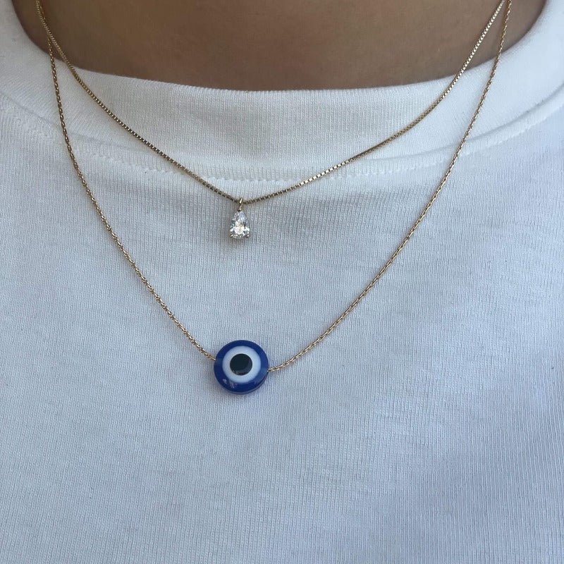 שרשרת עין כחולה זהב - SAPIRZ Jewelry