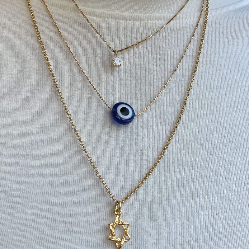 שרשרת עין כחולה זהב - SAPIRZ Jewelry