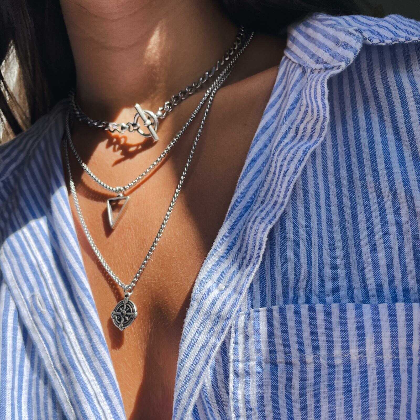 שרשרת מצפן בלאק - SAPIRZ Jewelry