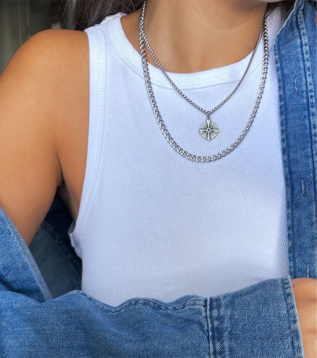 שרשרת מצפן בלאק - SAPIRZ Jewelry
