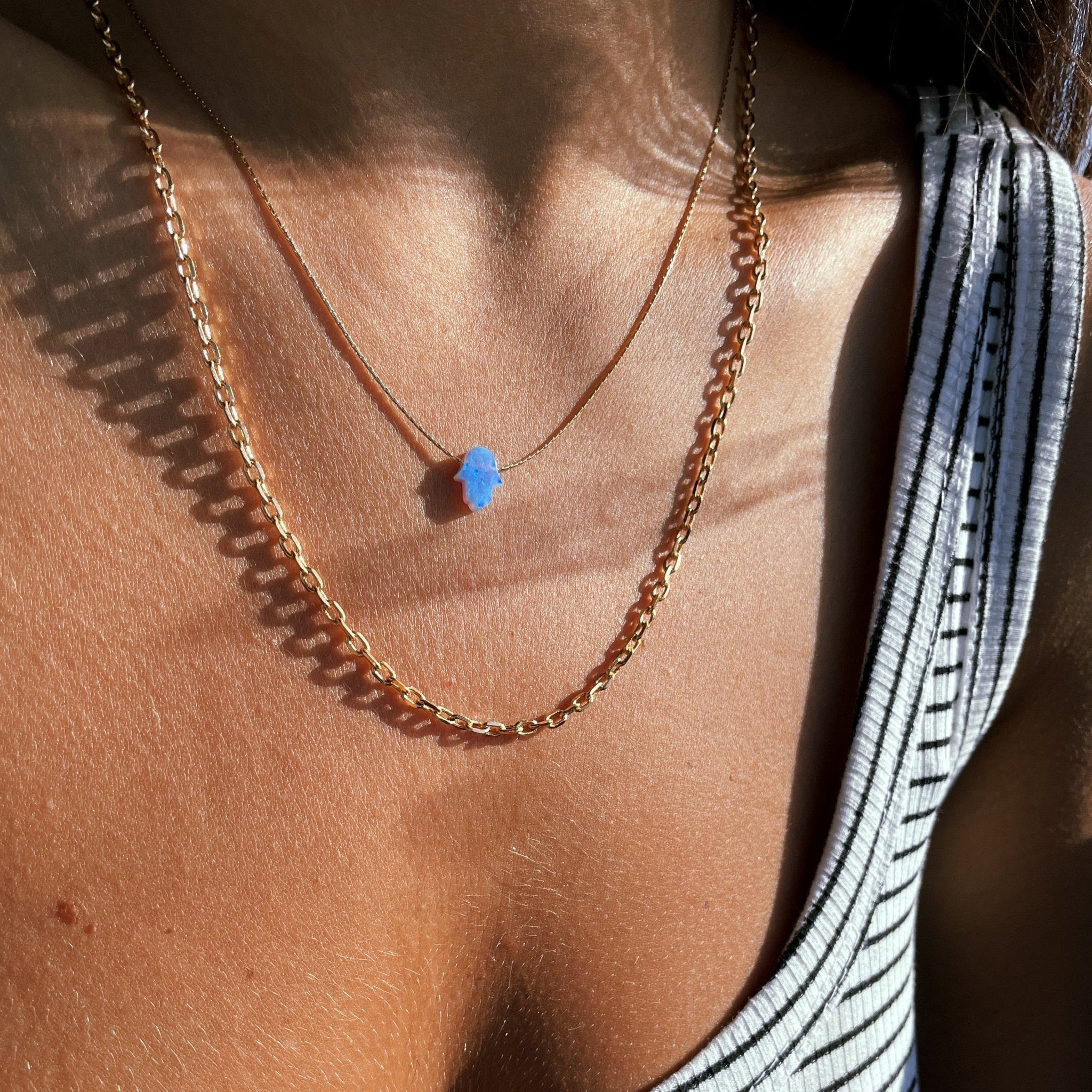 שרשרת חמסה אופל - SAPIRZ Jewelry