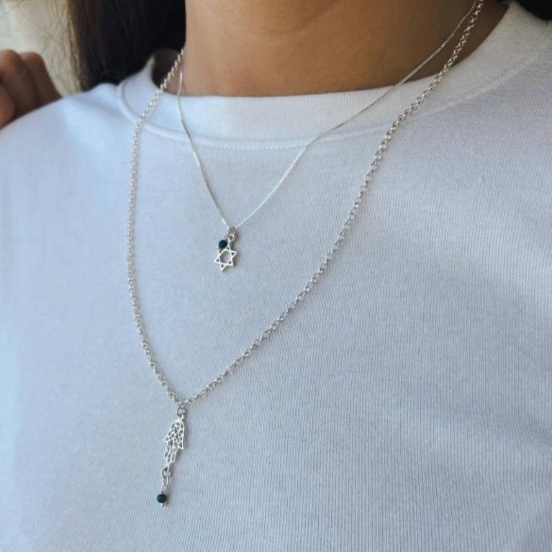 שרשרת חמסה גרין - SAPIRZ Jewelry