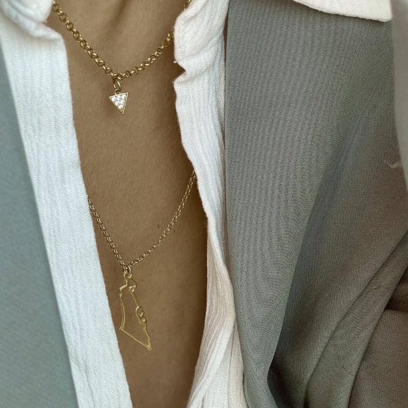 שרשרת משולש זהב - SAPIRZ Jewelry