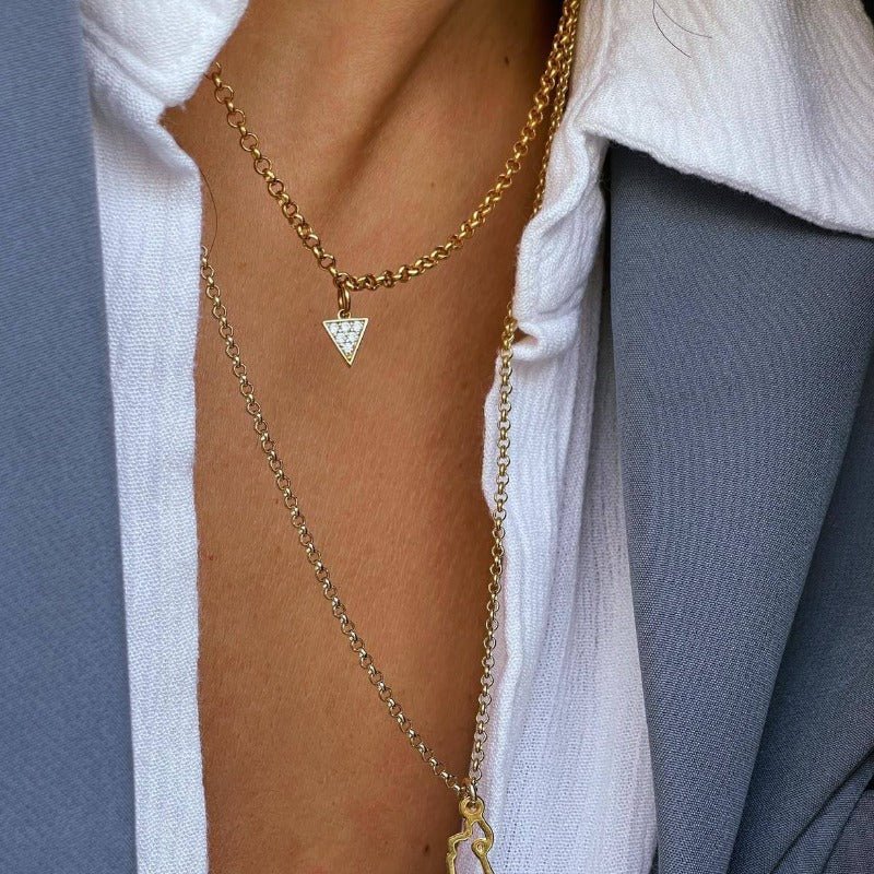 שרשרת משולש זהב - SAPIRZ Jewelry