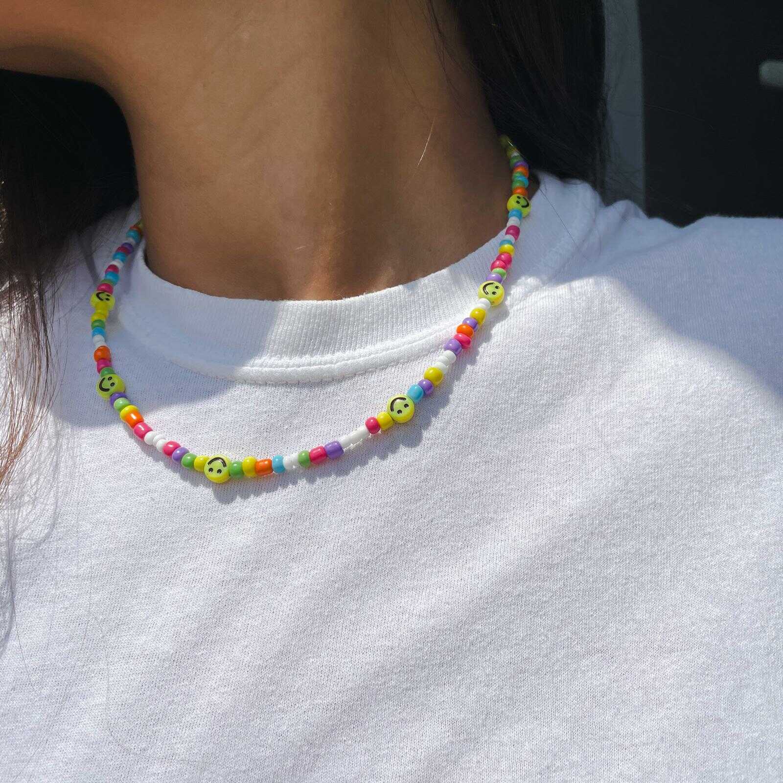 שרשרת חרוזים סמיילי - SAPIRZ Jewelry