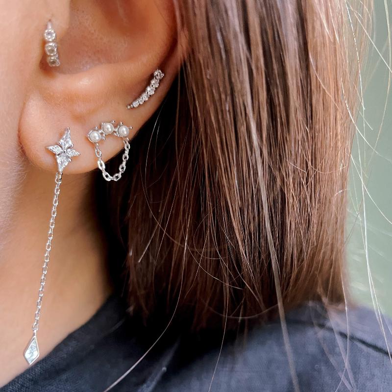 עגילי חצי ירח - SAPIRZ Jewelry