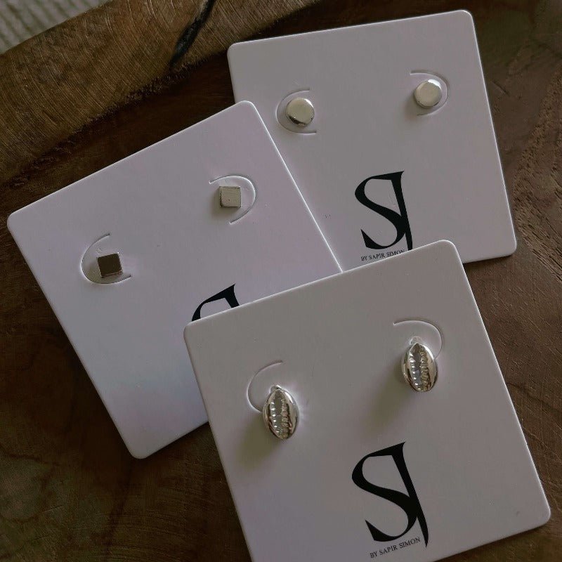 עגילי עיגול שטוח - SAPIRZ Jewelry