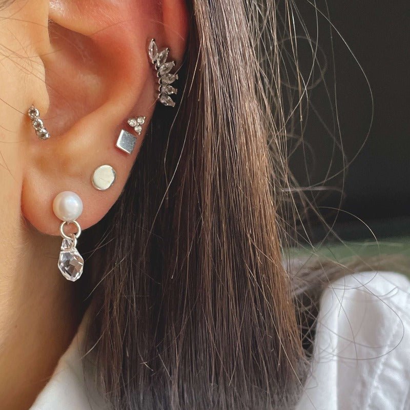 עגילי עיגול שטוח - SAPIRZ Jewelry