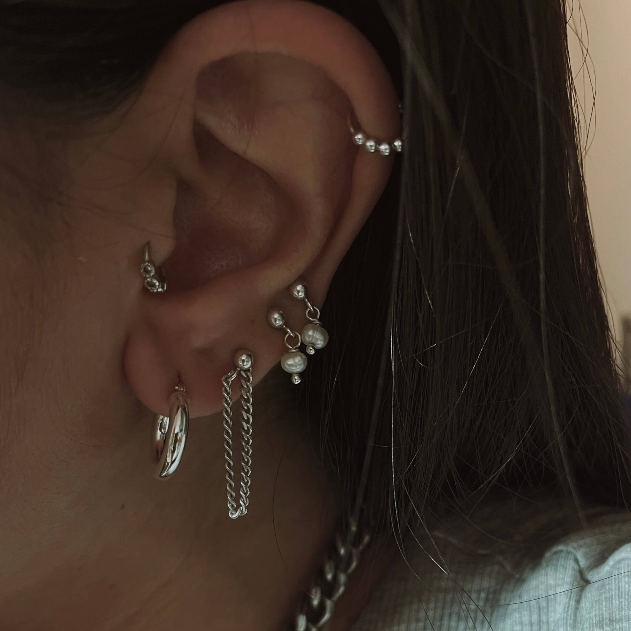 עגילי חישוק קלאסיים S - SAPIRZ Jewelry