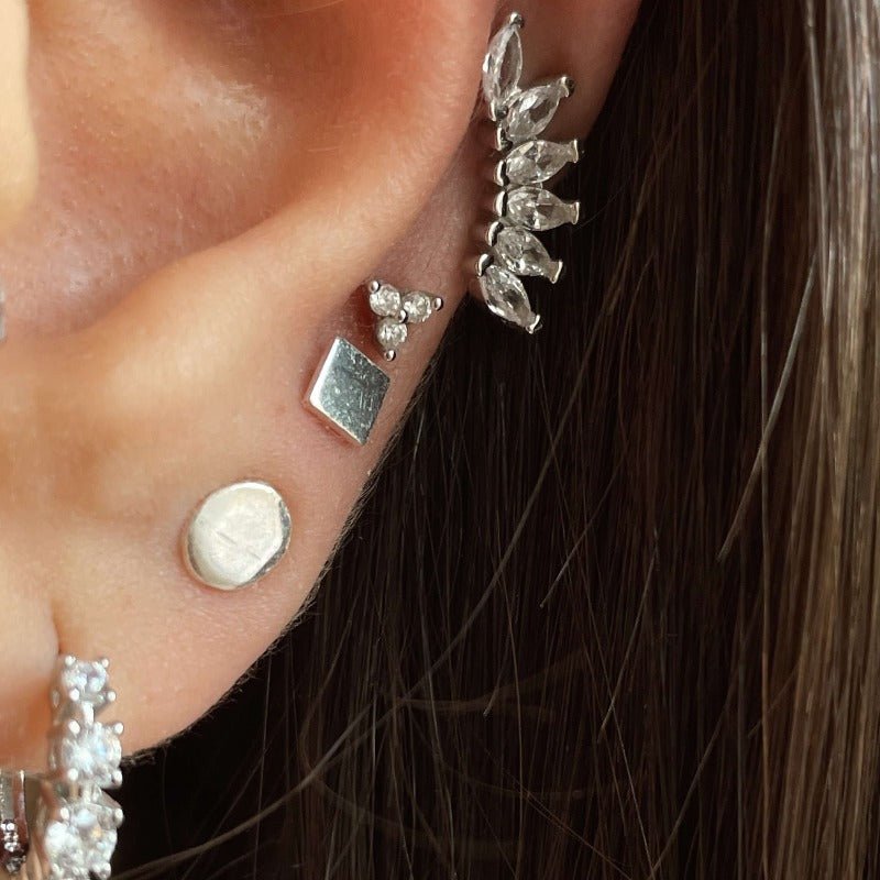 עגילי מרובע - SAPIRZ Jewelry