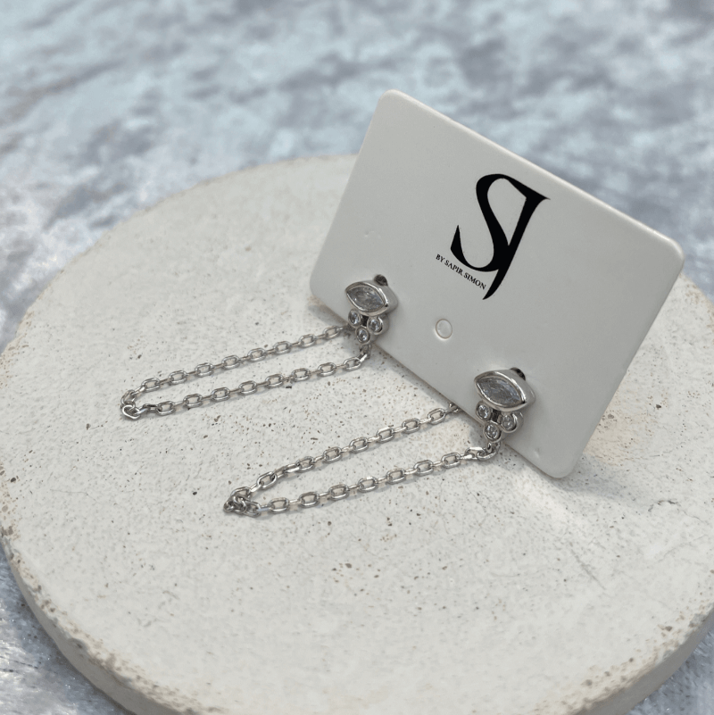 עגילי וואיט - SAPIRZ Jewelry