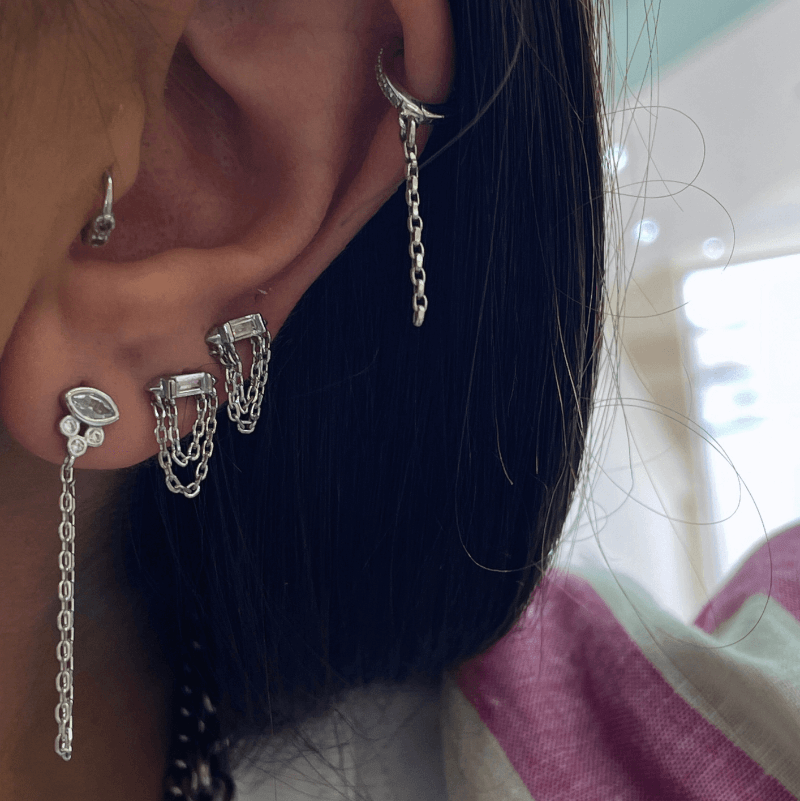 עגילי וואיט - SAPIRZ Jewelry