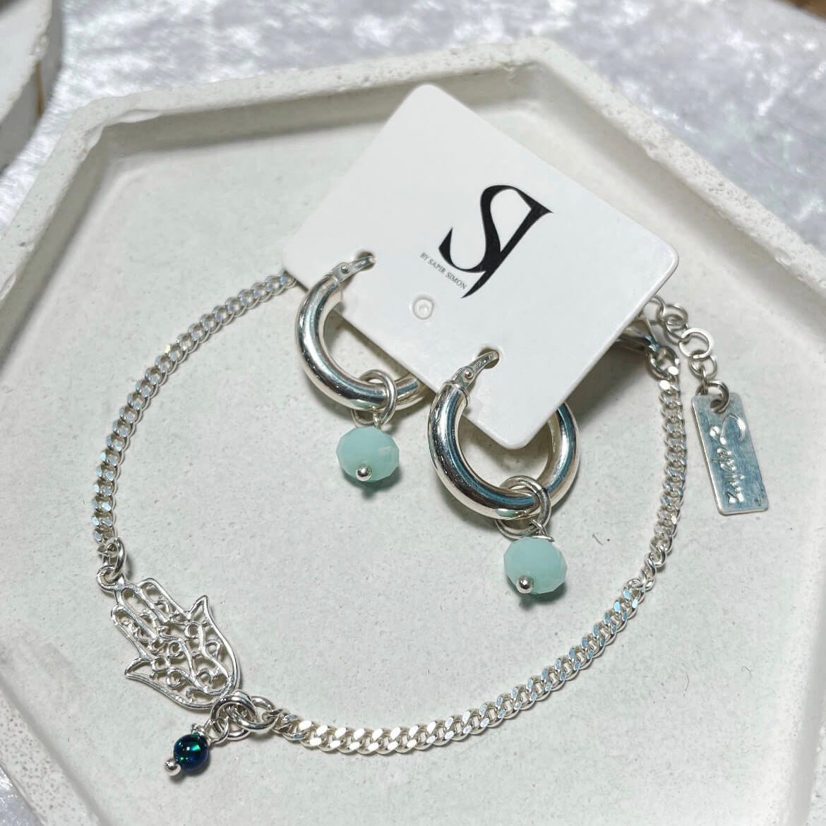 עגילי אוקיינוס - SAPIRZ Jewelry