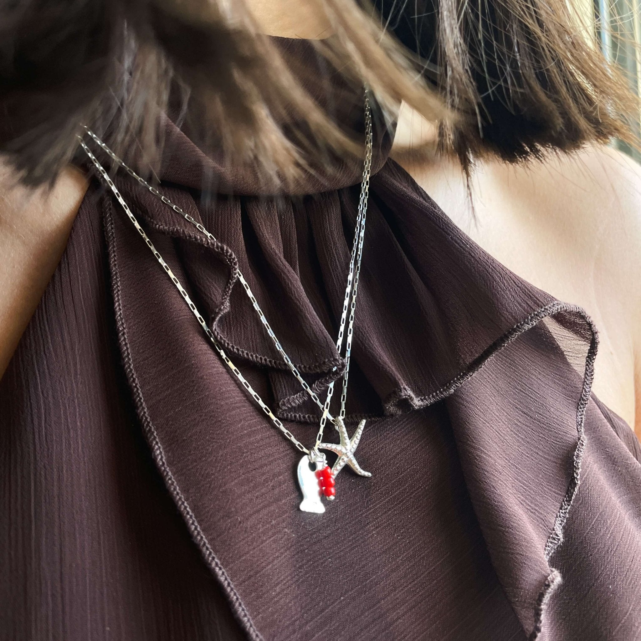 שרשרת דג אדום - SAPIRZ Jewelry