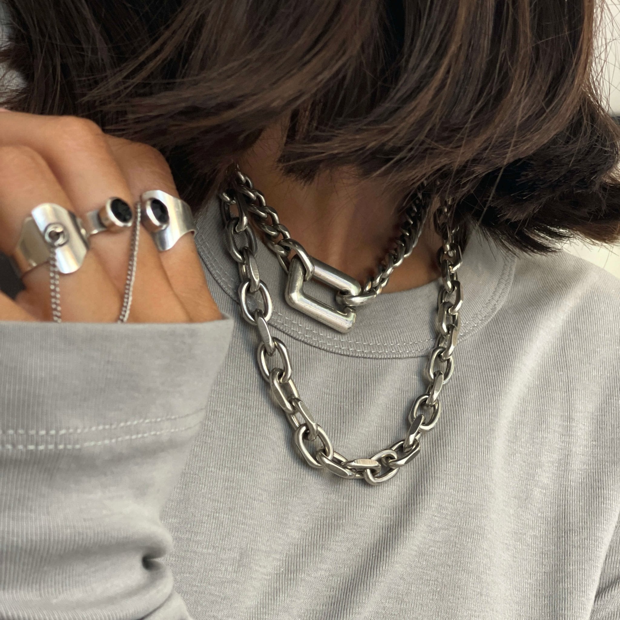 שרשרת גורמט מלבנים - SAPIRZ Jewelry